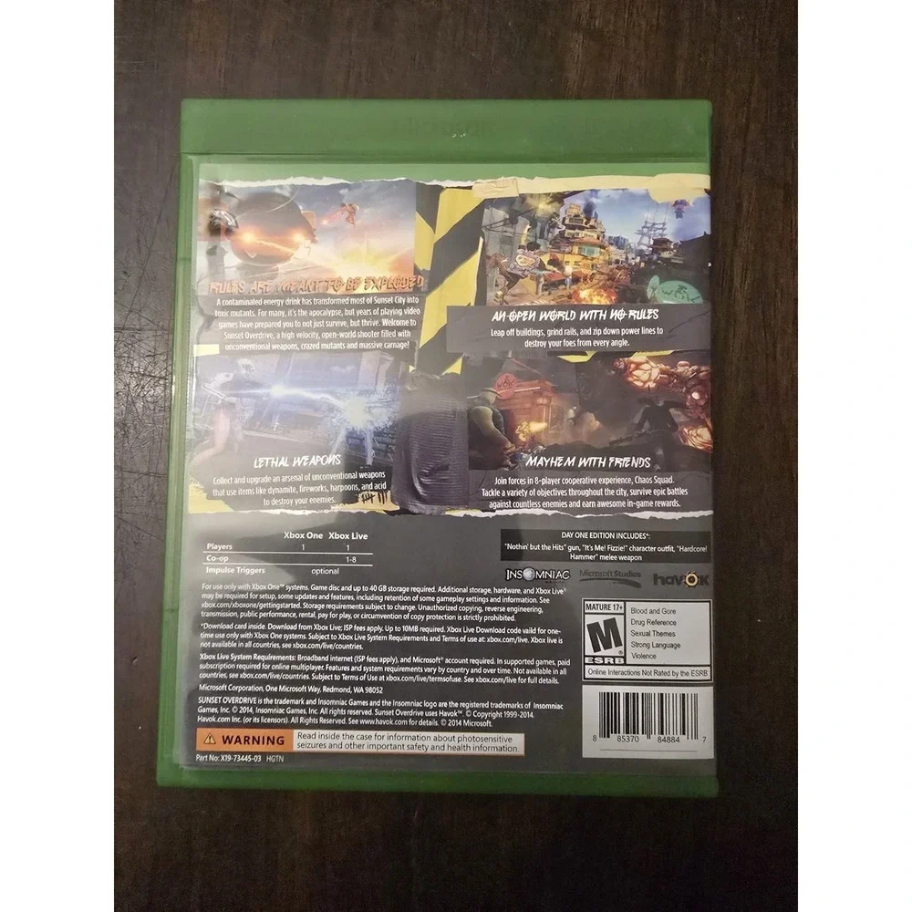 Sunset‎ Overdrive (Microsoft Xbox One, 2014) - TESTED